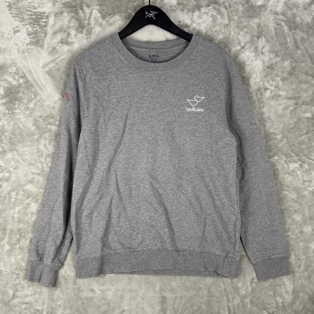 APC Il Pellicano Italy Sweatshirt Heather Grey Mens Large Utility Italy Ercole
